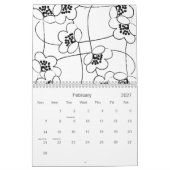 Calendrier noir et du blanc 2012 (Feb 2027)