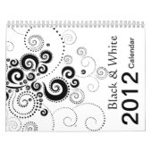 Calendrier noir et du blanc 2012 (Protection)