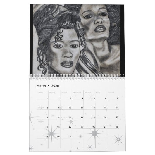 CALENDRIER NOIR LIVES PROGRAMME DE LA MATIÈRE (Mar 2026)