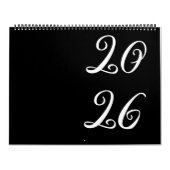 Calendrier noir | Moderne et minimaliste (Protection)