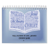 Calendrier NOM DE JÉSUS AU-DESSUS DE TOUS LES NOMS Bible Vers (Protection)