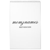 Calendrier Nom de la calligraphie personnalisée de la meilleu (Protection)