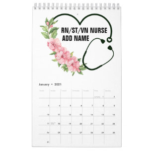 Calendrier Nom de l'infirmière étudiante-inscrite-vétéran