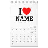 Calendrier Nom du coeur (Jan 2027)