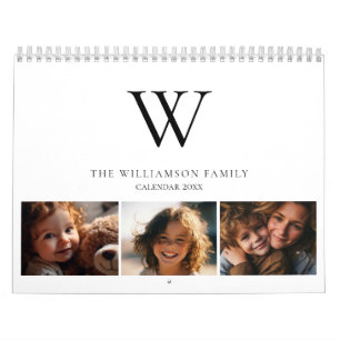 Calendrier Nom du monogramme de famille Photo