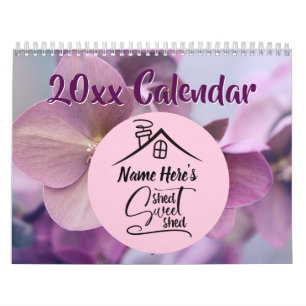 Calendrier Nom Shed Sweet Shed, Elle Shed 20xx Rose        