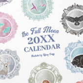 Calendrier Noms de Pleine lune chaque année Art illustré