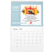Calendrier Nonsense-Possums calendar for 2026  (Feb 2027)
