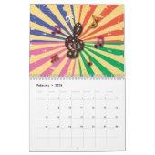 Calendrier Notes musicales et musicales élégantes (Feb 2026)