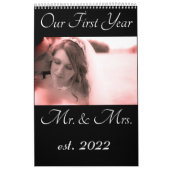 Calendrier Notre 1ère année Mariage photo (Protection)