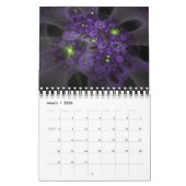 Calendrier Nouveau Fractal Abstrait (Mar 2026)