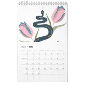 Calendrier Nouvel An Floral Chinois Du Serpent 2025 (Mar 2026)