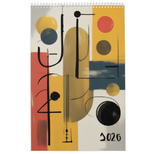 Calendrier Nouvelle Année Abstraite 2026