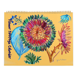 Calendrier Nouvelle peinture orange et violette