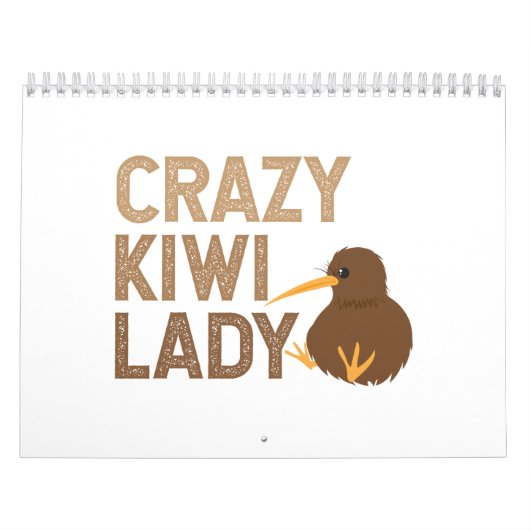 Calendrier Nouvelle-Zélande Crazy Kiwi Lady Funny Gift Idea (Protection)