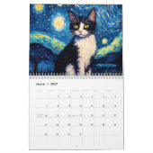 Calendrier Nuit étoilée des animaux 2026 (Mar 2027)