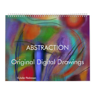 Calendrier numérique de dessin d'ABSTRACTIONS