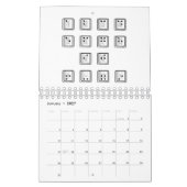 Calendrier Numéros de clé de l'ordinateur en braille (Jan 2027)