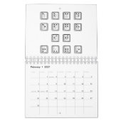 Calendrier Numéros de clé de l'ordinateur en braille (Feb 2027)