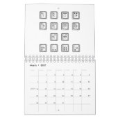 Calendrier Numéros de clé de l'ordinateur en braille (Mar 2027)
