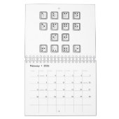 Calendrier Numéros de clé de l'ordinateur en braille (Feb 2026)