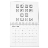 Calendrier Numéros de clé de l'ordinateur en braille (Mar 2026)