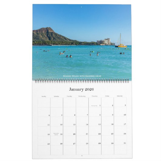Calendrier O'ahu, Hawaii (Jan 2026)