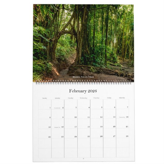 Calendrier O'ahu, Hawaii (Feb 2026)