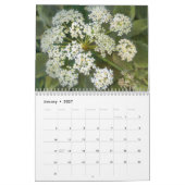 Calendrier occidental de dessins de fleur sauvage (Jan 2027)