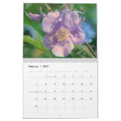 Calendrier occidental de dessins de fleur sauvage (Feb 2027)