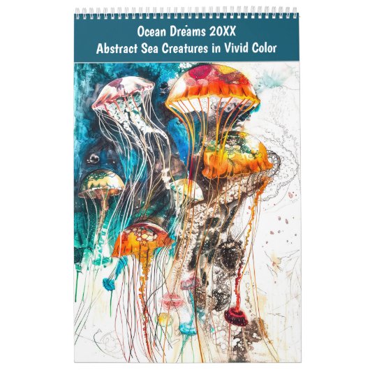 Calendrier Océan Dreams 2026 – Créatures Marines Abstraites c (Protection)