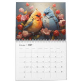 Calendrier Oiseaux aquarelle art (Jan 2027)