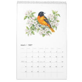 Calendrier Oiseaux d'Amérique - Page unique 2027 (Mar 2027)