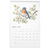 Calendrier Oiseaux d'Amérique - Page unique 2027 (Feb 2027)