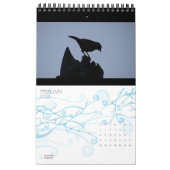 Calendrier Oiseaux en Silhouette Photographie Nature 2026 Mur (Feb 2026)