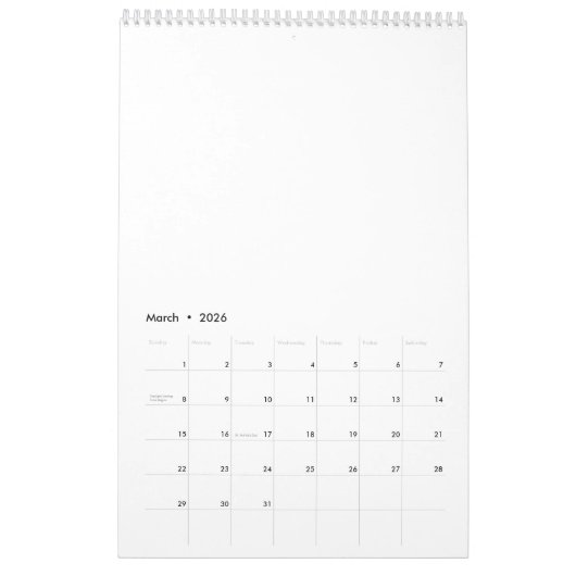 Calendrier [Options multiples] (Mar 2026)