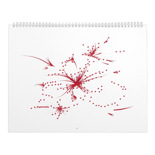 Calendrier Orangé rouge, cyan et point magenta (Protection)