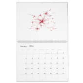 Calendrier Orangé rouge, cyan et point magenta (Jan 2026)