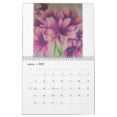 Calendrier original des dessins de fleurs tropical (Mar 2027)