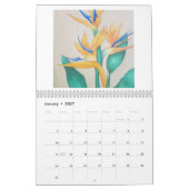 Calendrier original des dessins de fleurs tropical (Jan 2027)