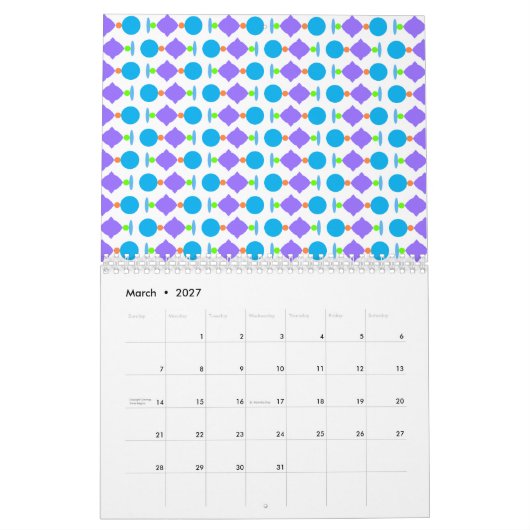 Calendrier Ornements de ressort (Mar 2027)