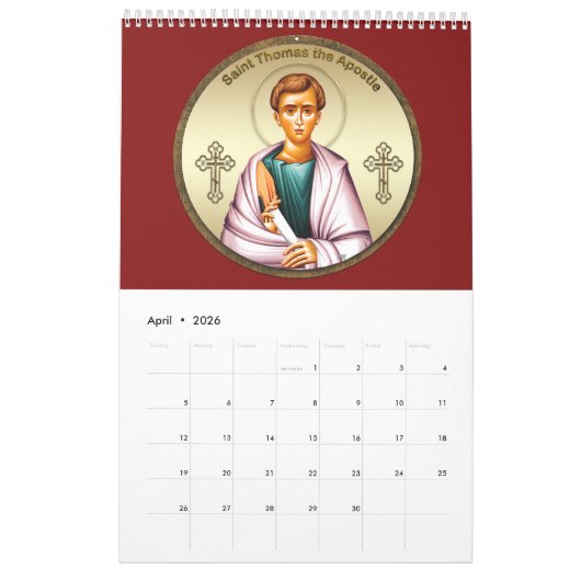 Calendrier Orthodox calendar 2025 (Apr 2026)
