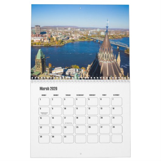 Calendrier Ottawa-Canada Calendar (Mar 2026)