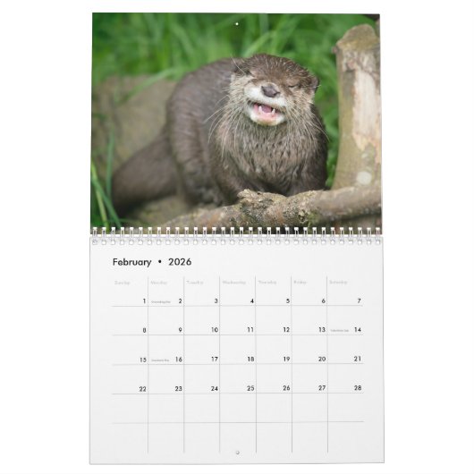 Calendrier Otter 2026 (Feb 2026)