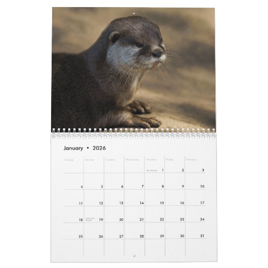 Calendrier Otter 2026 (Jan 2026)