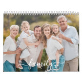 Calendrier Our Family Photo 12 Month Script Calendar (Protection)