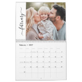 Calendrier Our Family Photo 12 Month Script Calendar (Feb 2027)