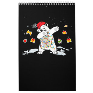 Calendrier Ours polaire père Noël Lumières de Noël Ours Lover