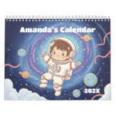 Calendrier Outer Space Explorer Personalized Kids 2026 (Protection)