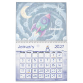 Calendrier Outer Space Explorer Personalized Kids 2026 (Jan 2027)